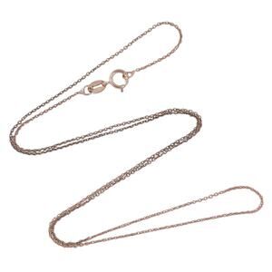 Rose Gold Plate Cable Link Chain Necklace | Vintage Sterling Silver 925 | 18.5"